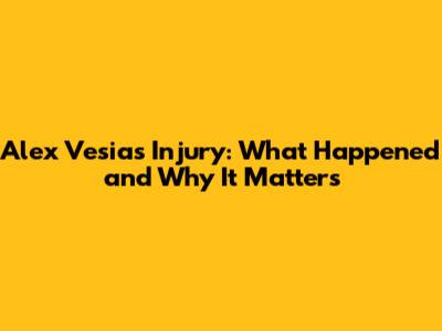 Alex Vesia's Injury: What Happened and Why It Matters