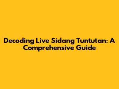 Decoding 'Live Sidang Tuntutan': A Comprehensive Guide