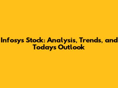 Infosys Stock: Analysis, Trends, and Today's Outlook
