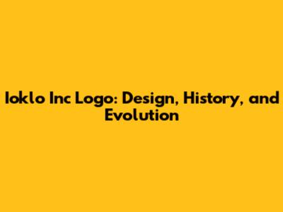 Ioklo Inc Logo: Design, History, and Evolution