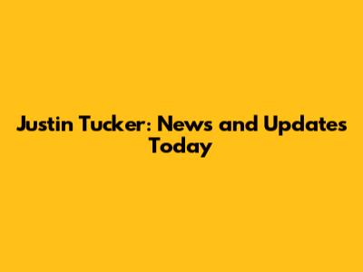 Justin Tucker: News and Updates Today
