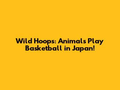 Wild Hoops: Animals Play Basketball in Japan!
