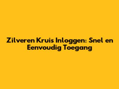 Zilveren Kruis Inloggen: Snel en Eenvoudig Toegang